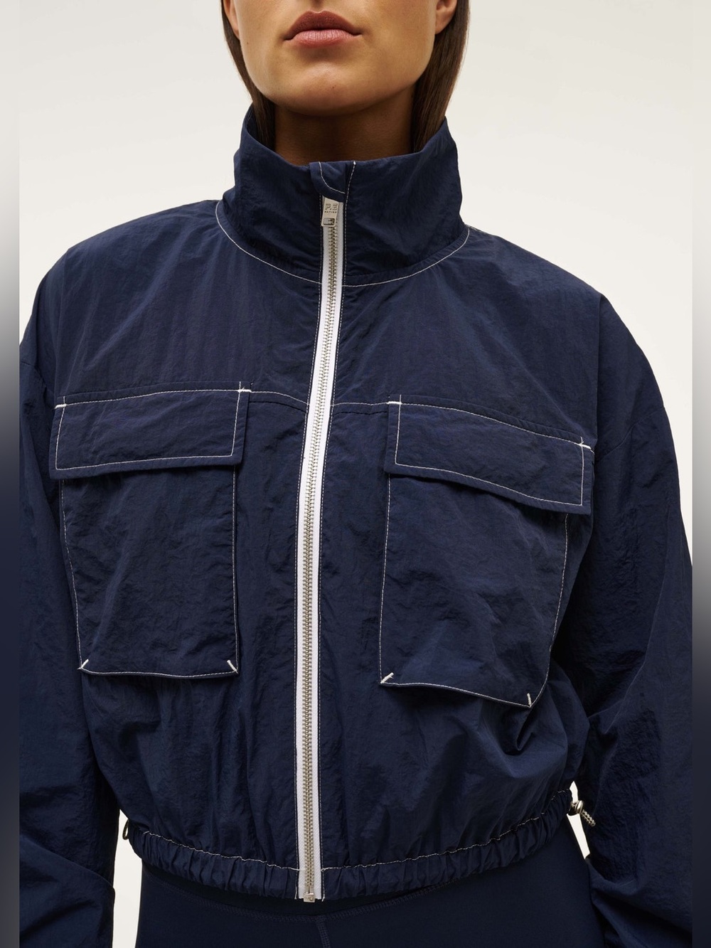 P.E Nation Recap Crop Jacket in Dark Navy S